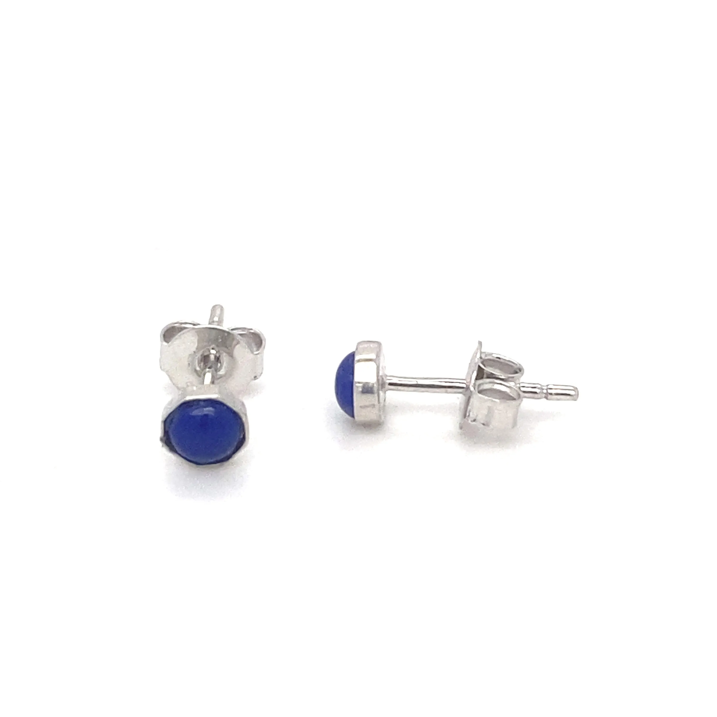 Gemstone Octagonal Stud Earrings