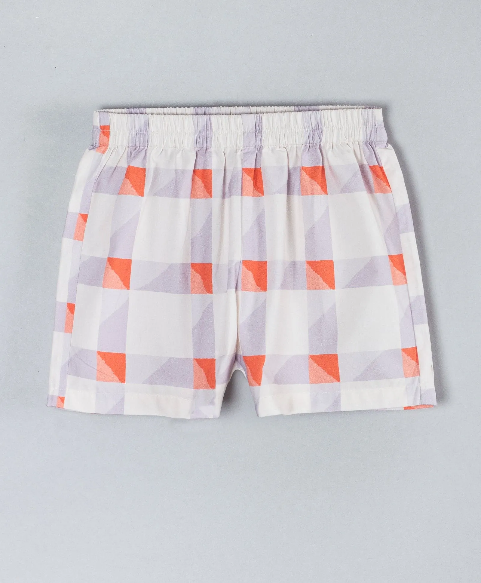 Geometric print Boys coordinate set-Grey/Orange