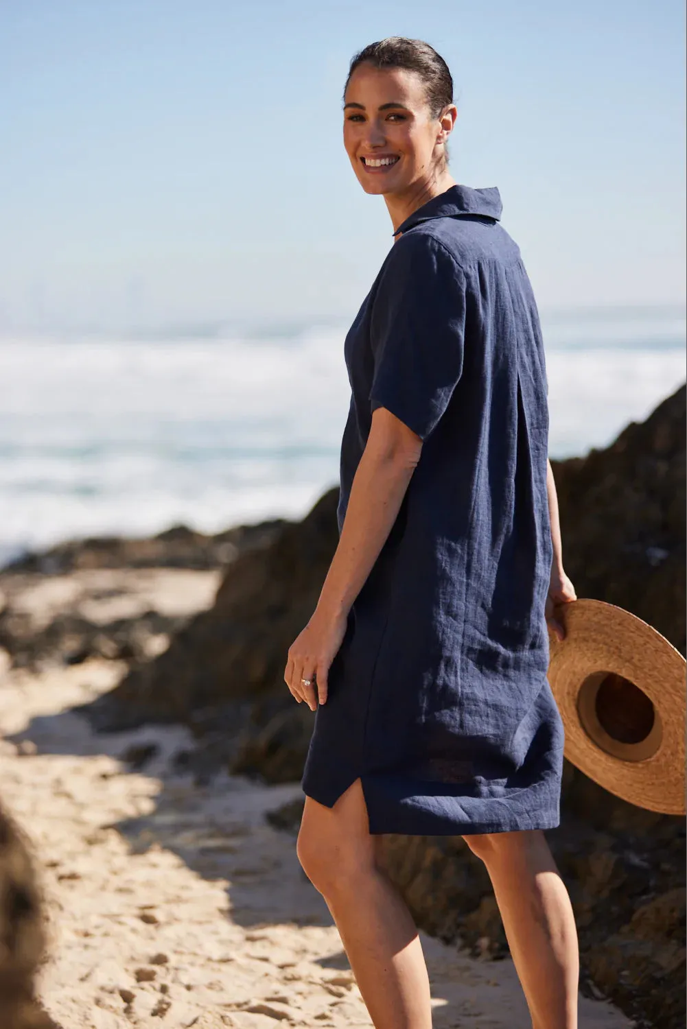 Gidget Tunic Dress (Navy)