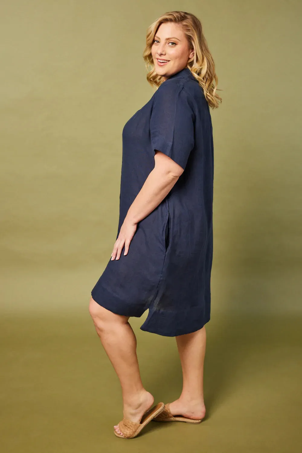 Gidget Tunic Dress (Navy)