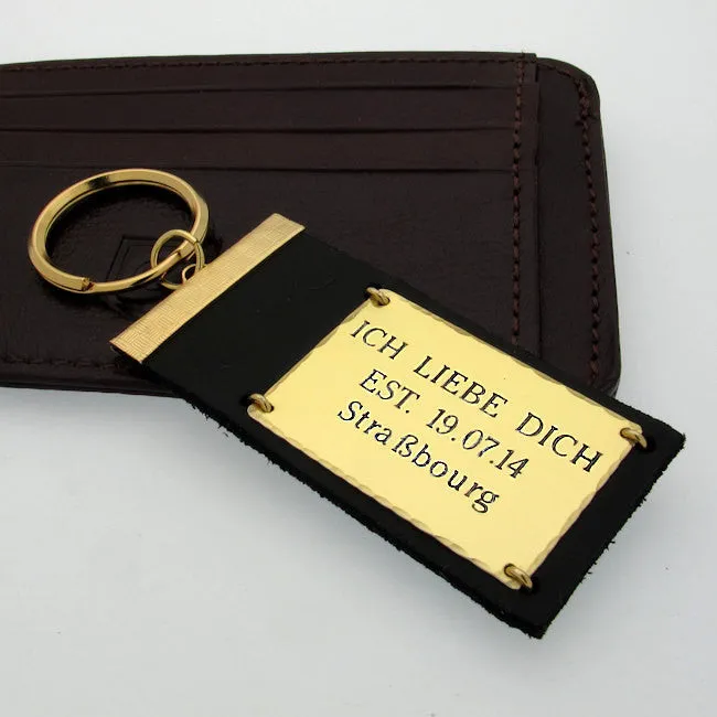 Gift for Husband - Leather Keychain for Men