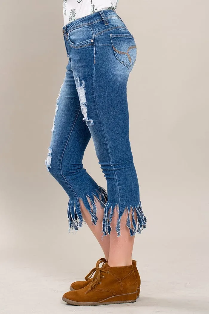 Girls WannaBettaFit Car Wash Hem Jeans