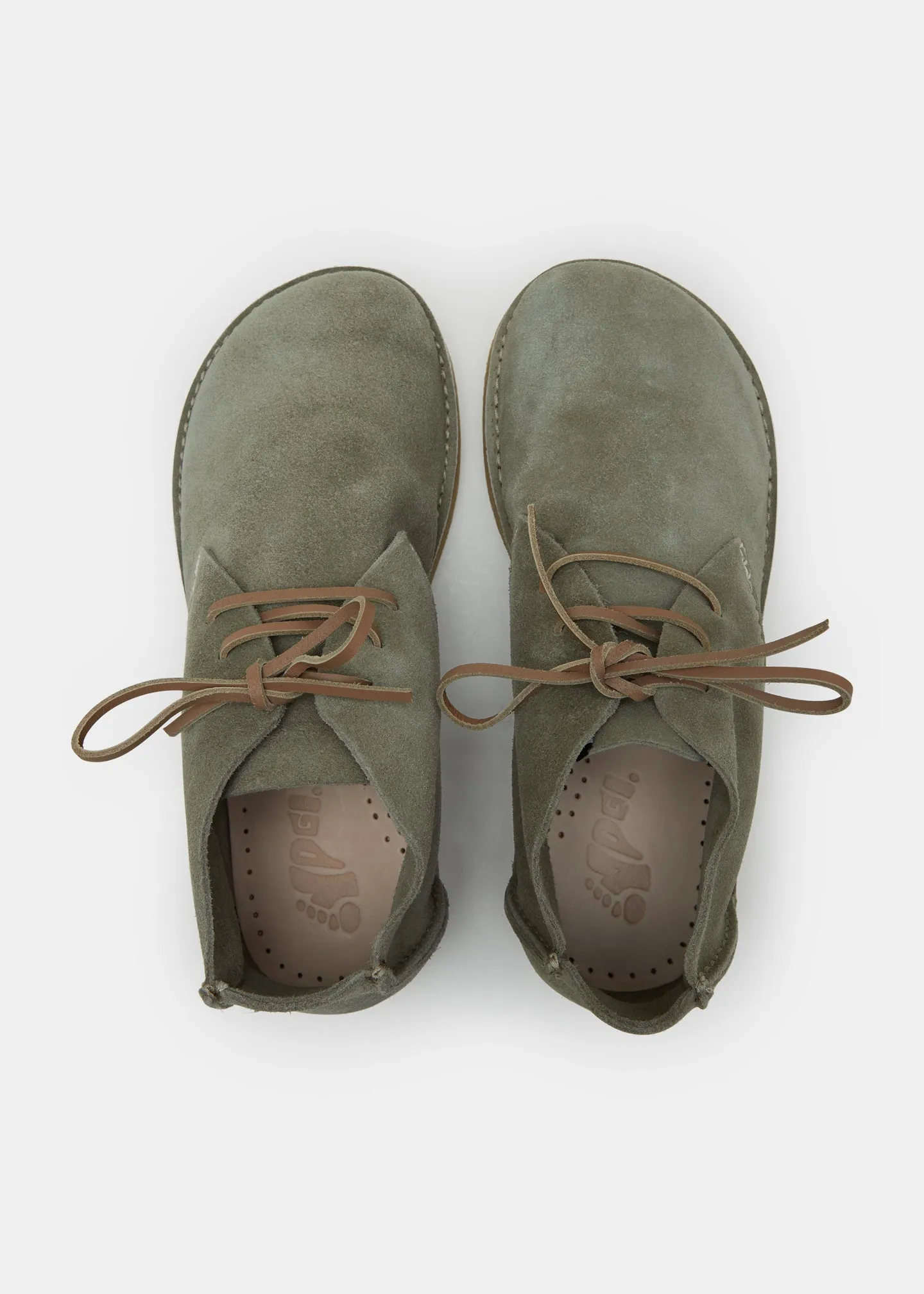 Glenn Suede Boot On Crepe Outsole  - Sage Green