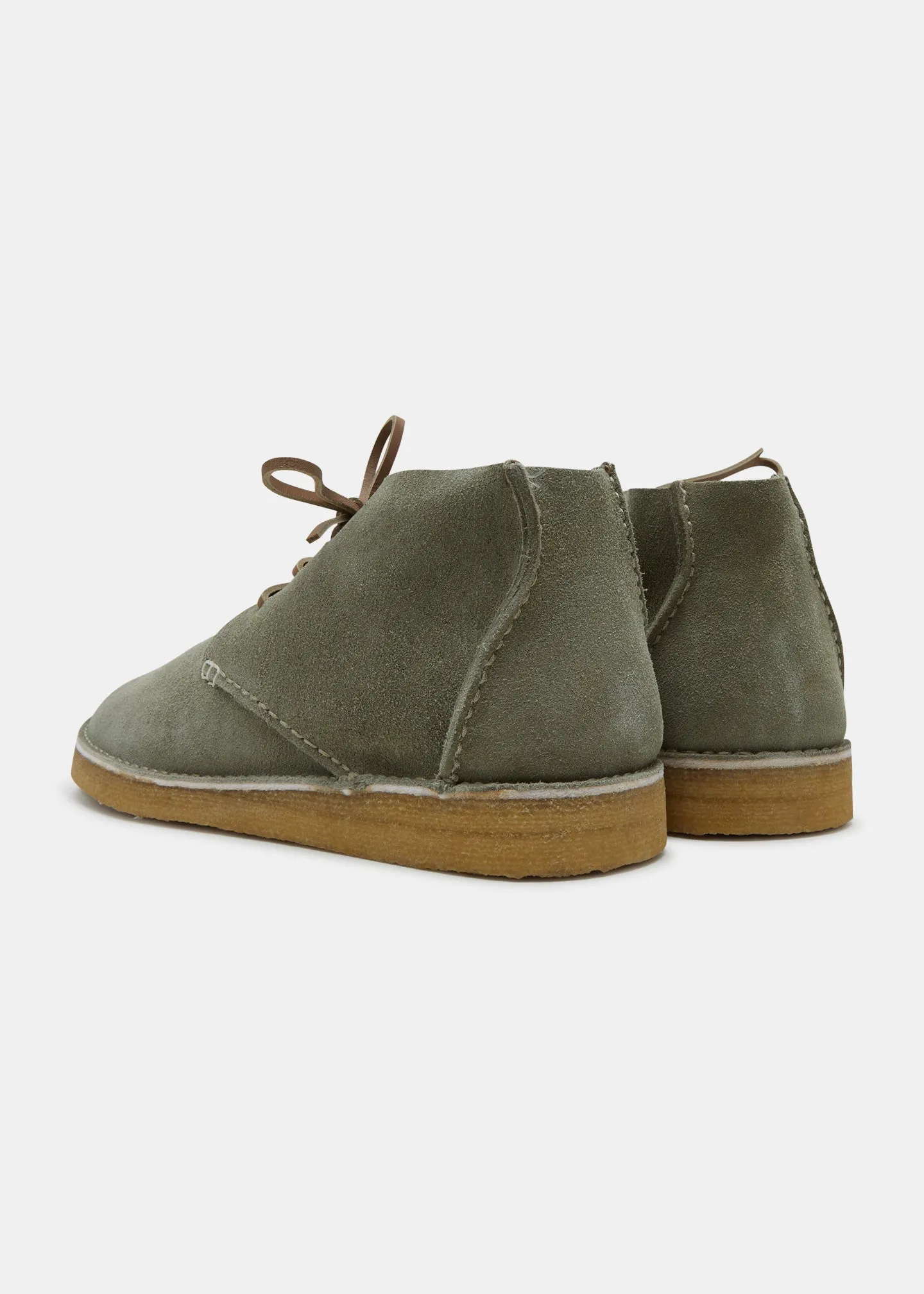 Glenn Suede Boot On Crepe Outsole  - Sage Green