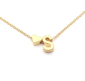 Gold Initial Birthstone Personalised Necklace S 291331