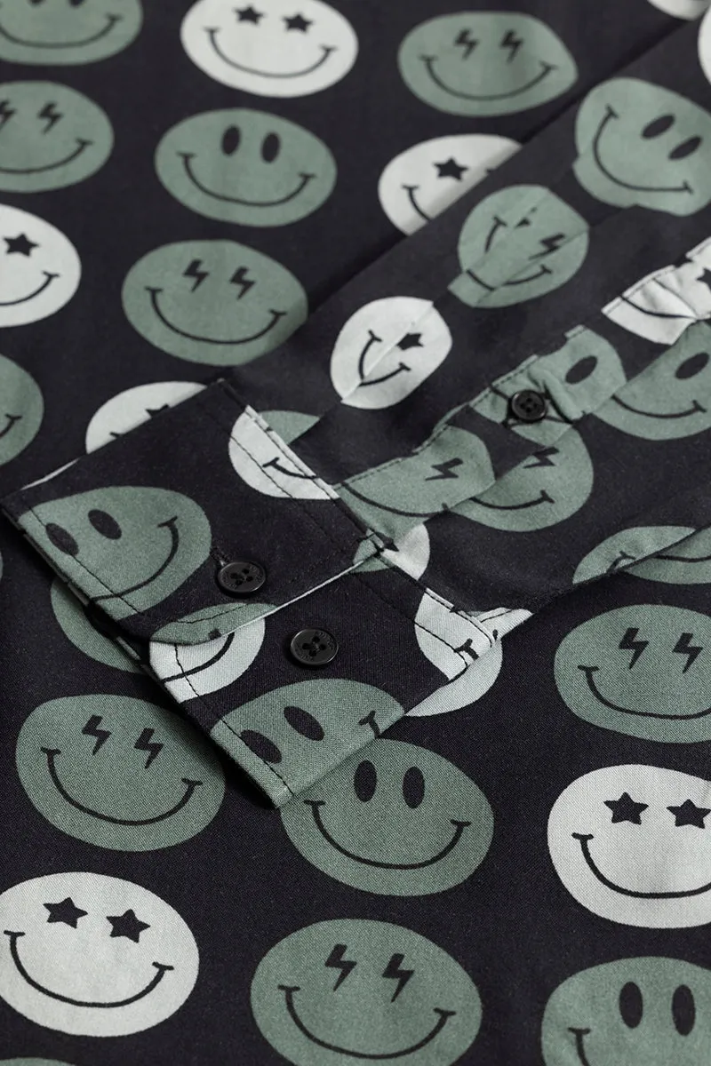 Happy Vibes Black Shirt