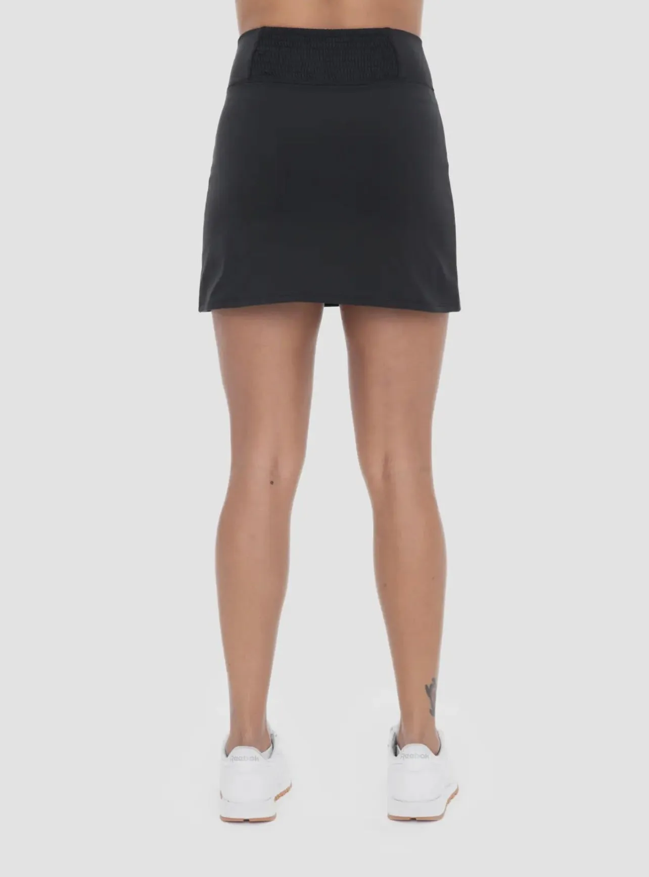 Hardie Paneled Waist Black Skort