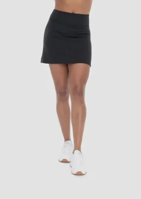 Hardie Paneled Waist Black Skort