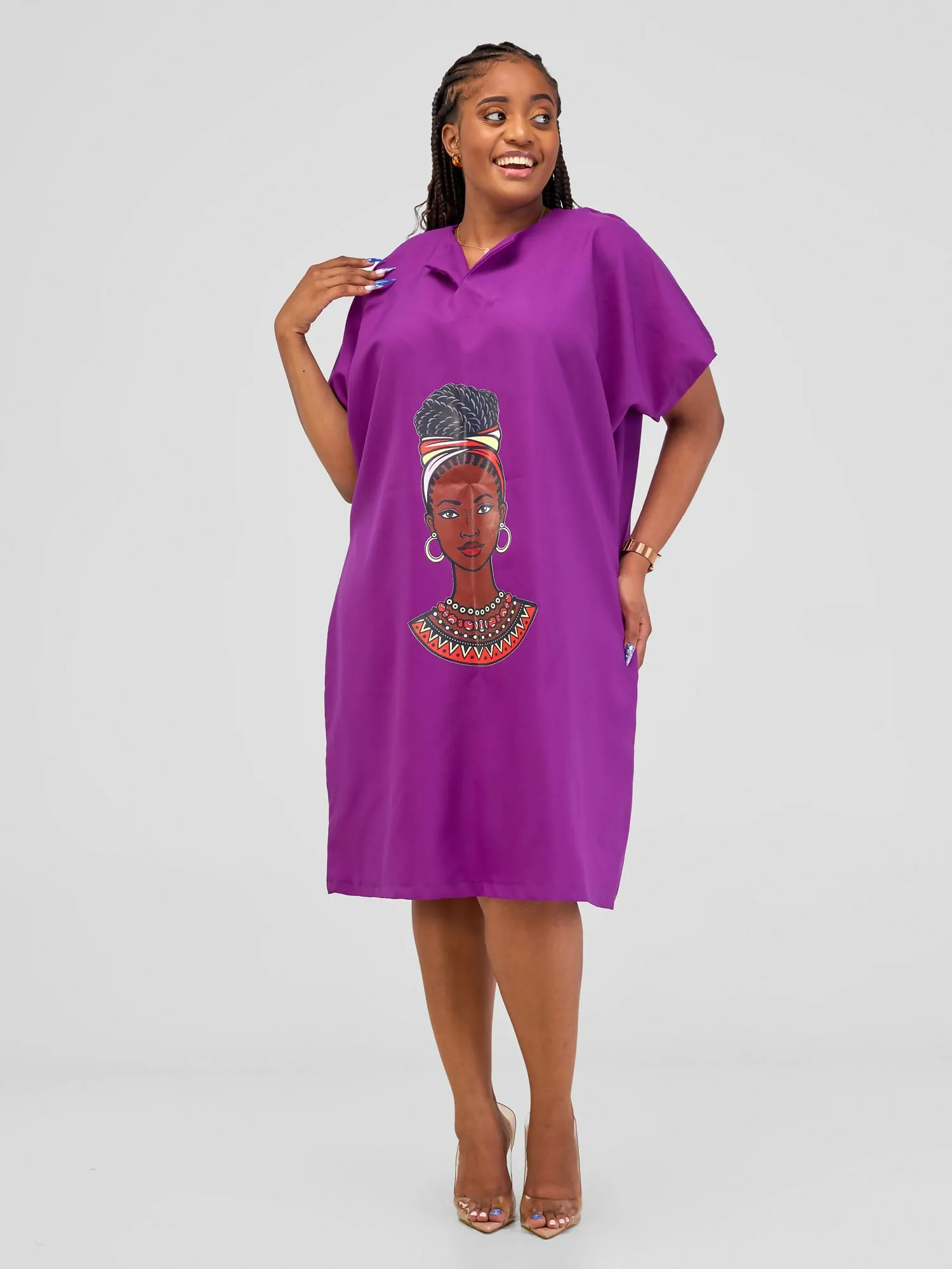 Hats And More Shift Dress - Purple