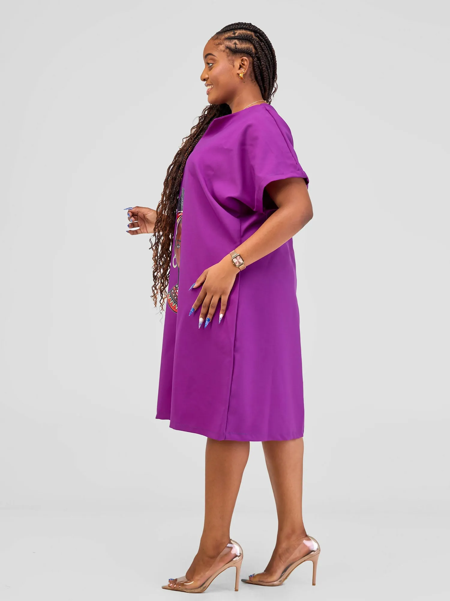 Hats And More Shift Dress - Purple