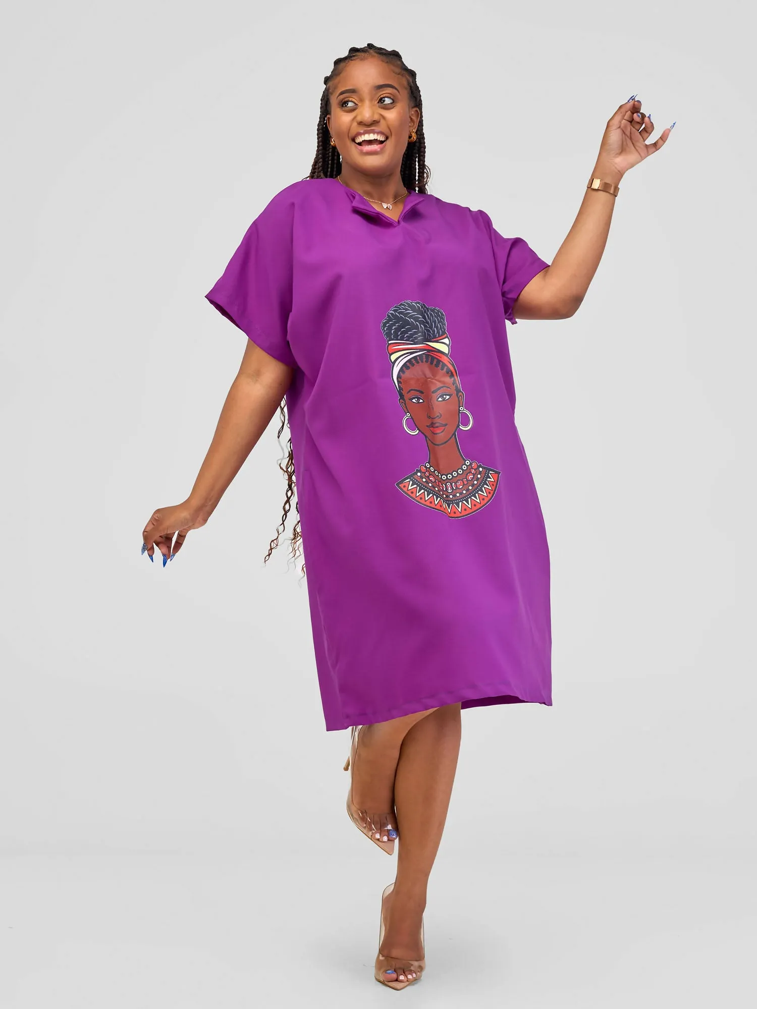 Hats And More Shift Dress - Purple