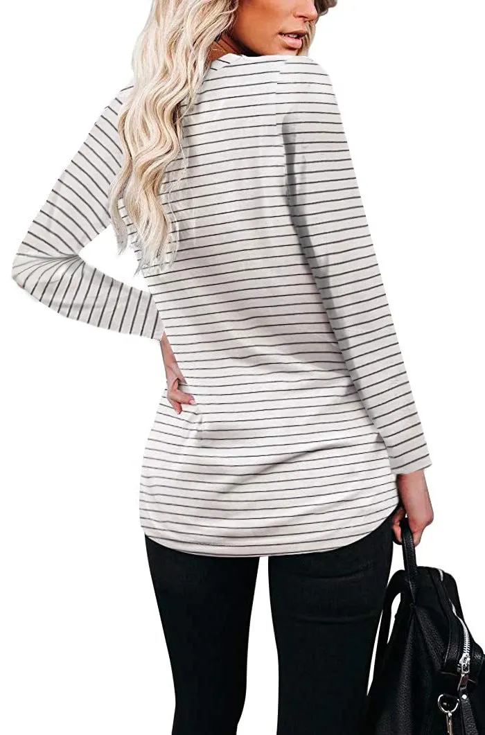 Haute Edition Long Sleeve Heather Pocket Scoop Neck Long Sleeve Pocket Tunic Top