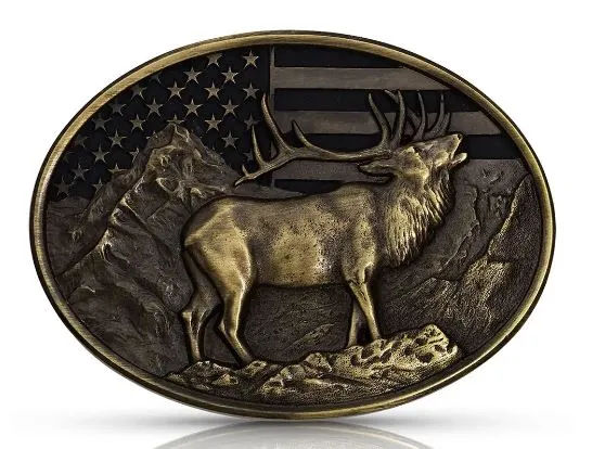 Heritage Heart of the Mountain Elk Buckle