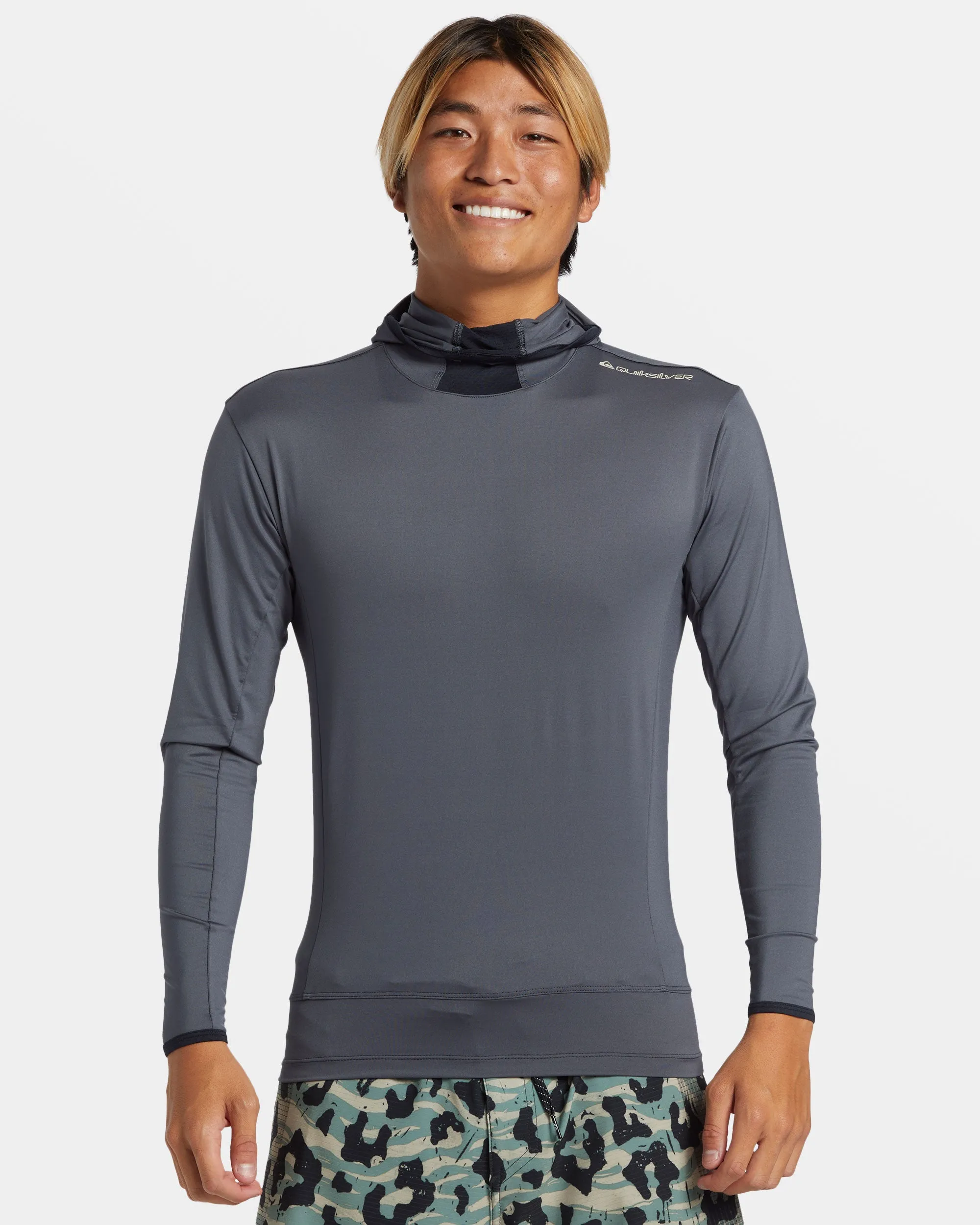 Highline UPF 50 Hooded Long Sleeve Rashguard - Iron Gate