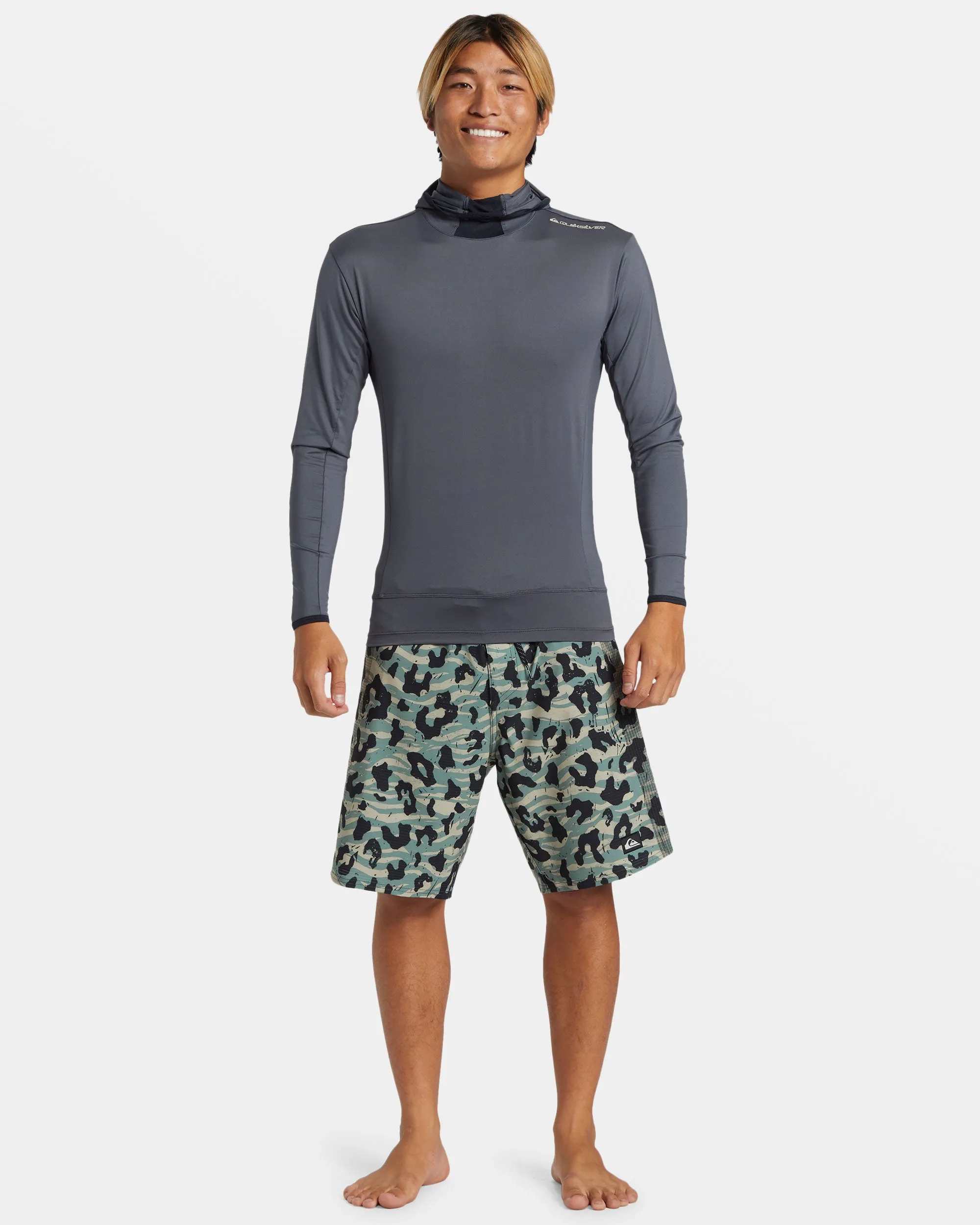 Highline UPF 50 Hooded Long Sleeve Rashguard - Iron Gate