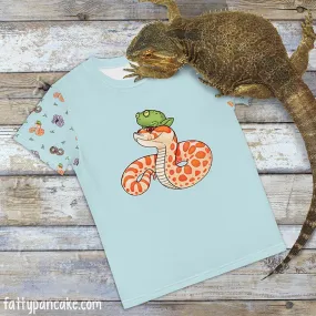 Hognose Snake Kids Tee, Cute Reptile Apparel for Children