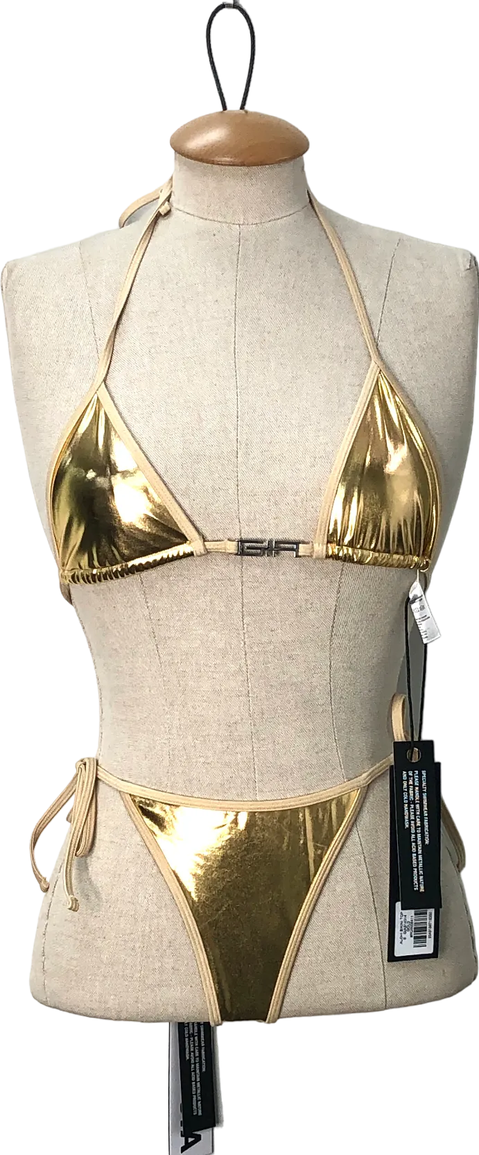 I AM GIA Metallic Alohi Bikini Set UK S