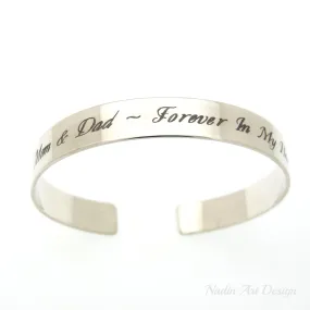 In Memory Of Dad Mom Custom bracelet