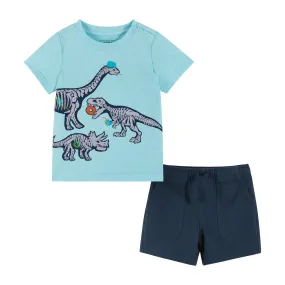 Infant Dinosaur Snack Tee & Ripstop Shorts Set