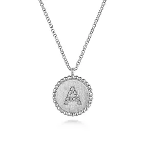 Initial A Medallion Necklace