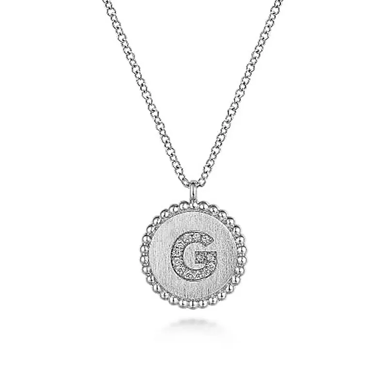 Initial G Medallion Necklace