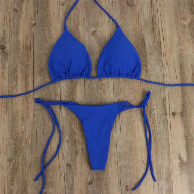 Jessie Sexy Solid Mirco Tanga-Bikini-Set