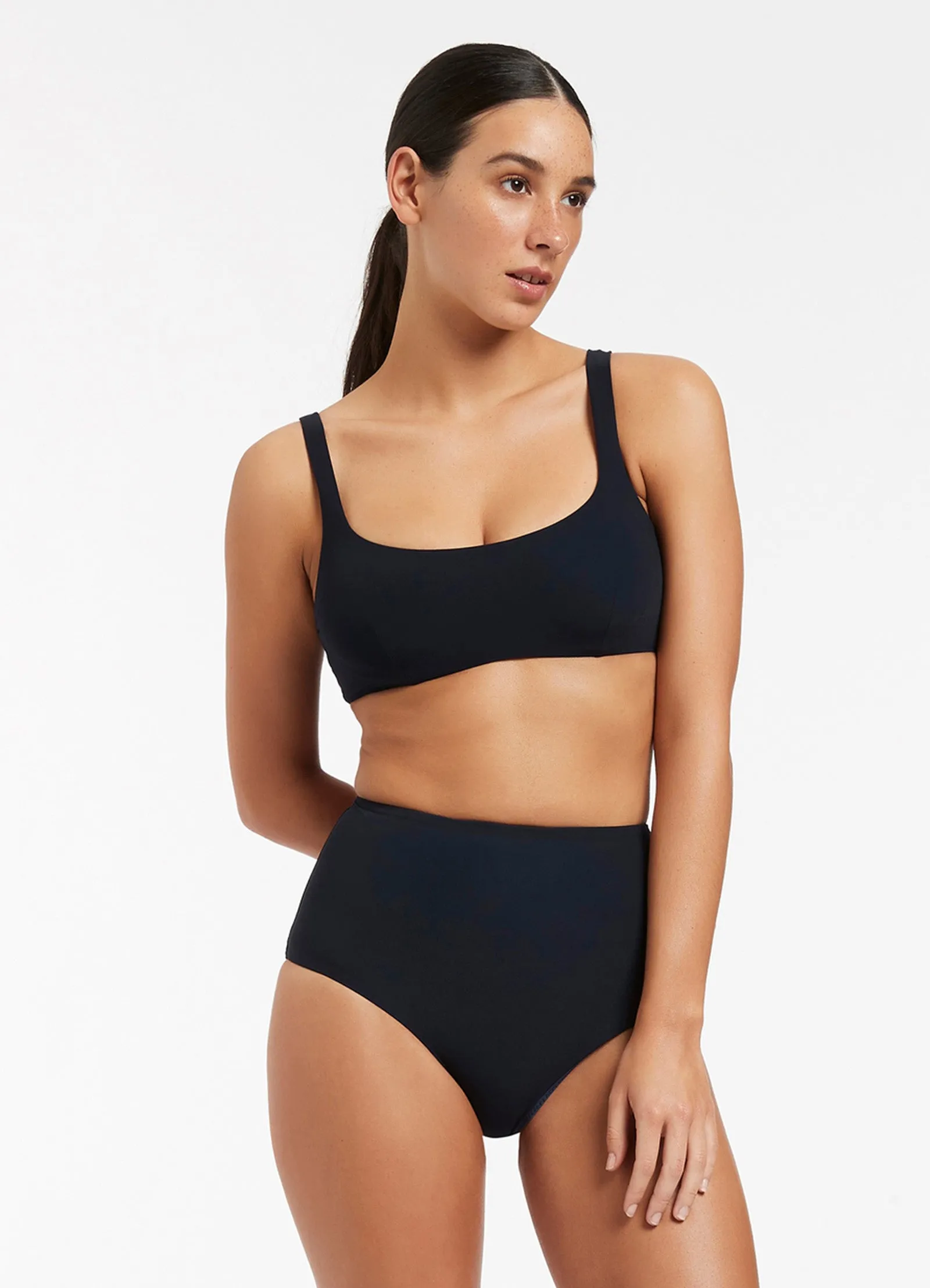 Jetset High Waisted Bikini Bottom - Deep Navy