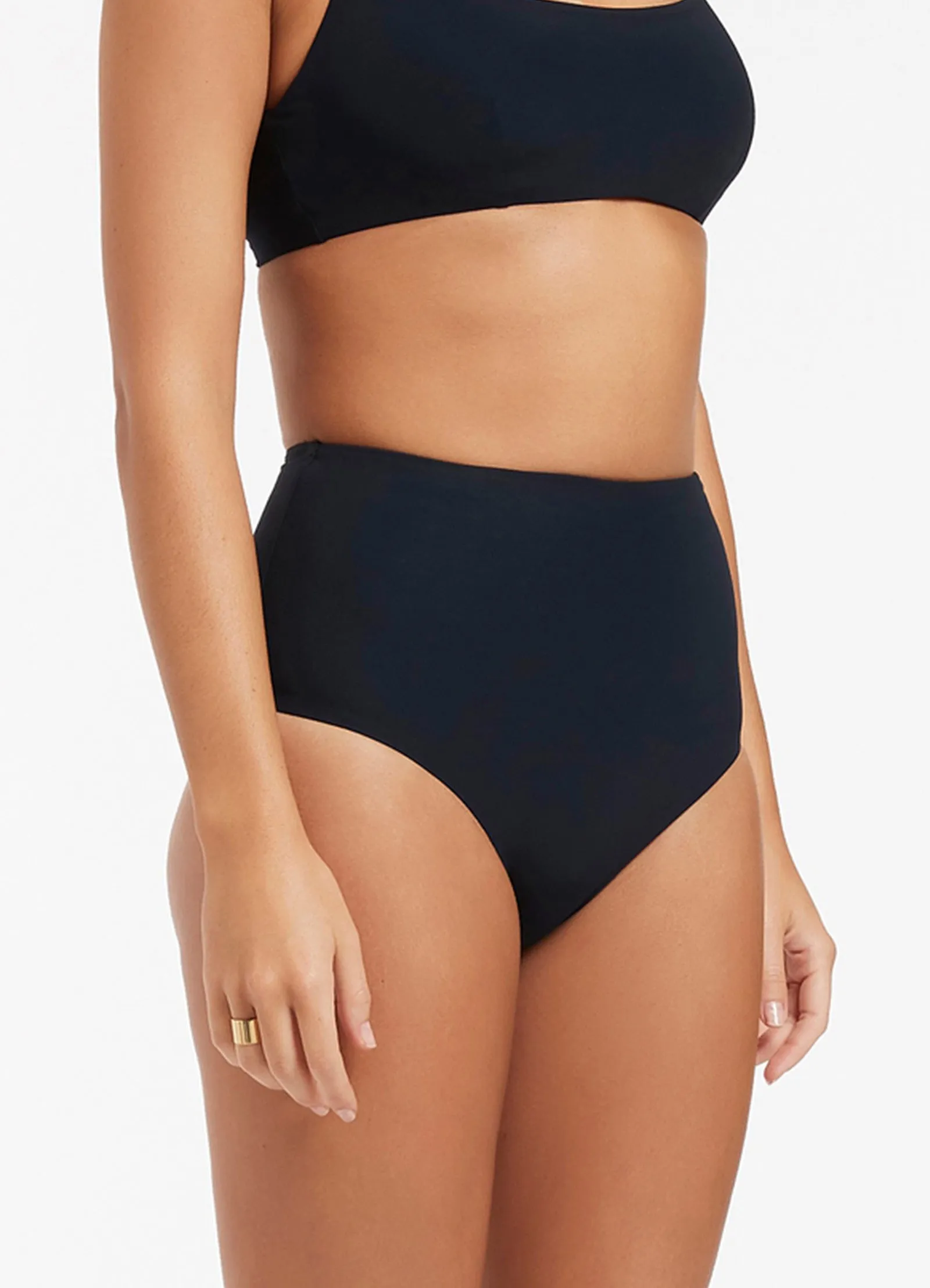 Jetset High Waisted Bikini Bottom - Deep Navy