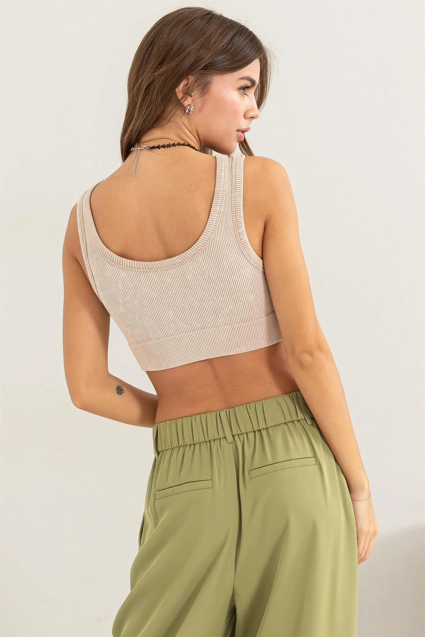 Jr Tank Top - Mineral Wash - Khaki