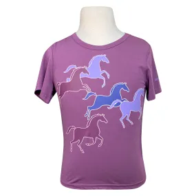 Kerrits 'Playful Ponies' Tee in Magenta/Horses - Children's Medium