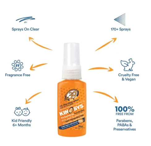 Kinesys SPF30 Sunscreen 30ml Fragrance Free Kids