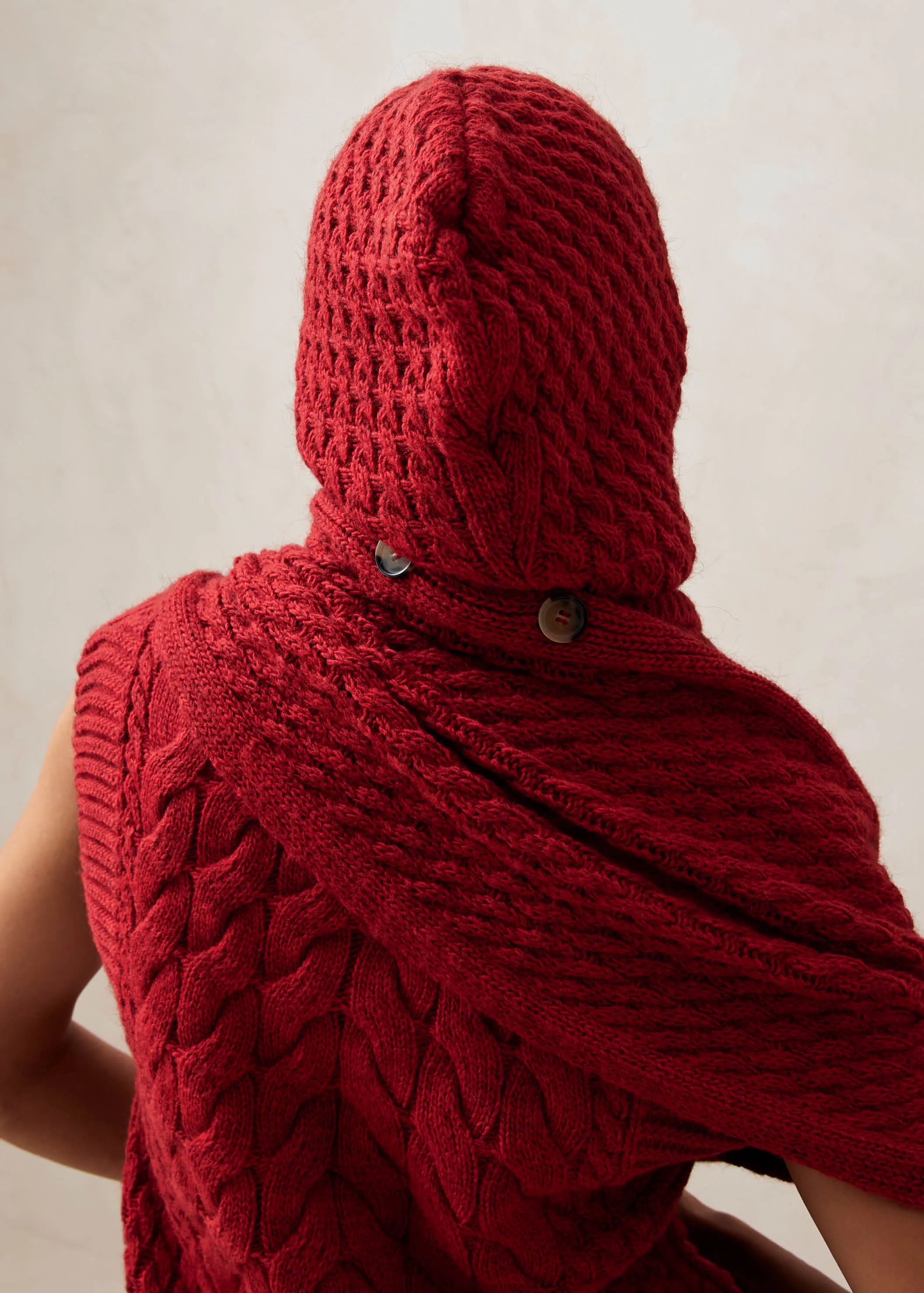 Kylie Red Tricot Scarf