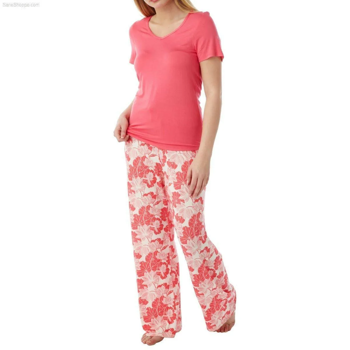 Ladies Nigella Print Viscose Elastane Long Pyjama Set