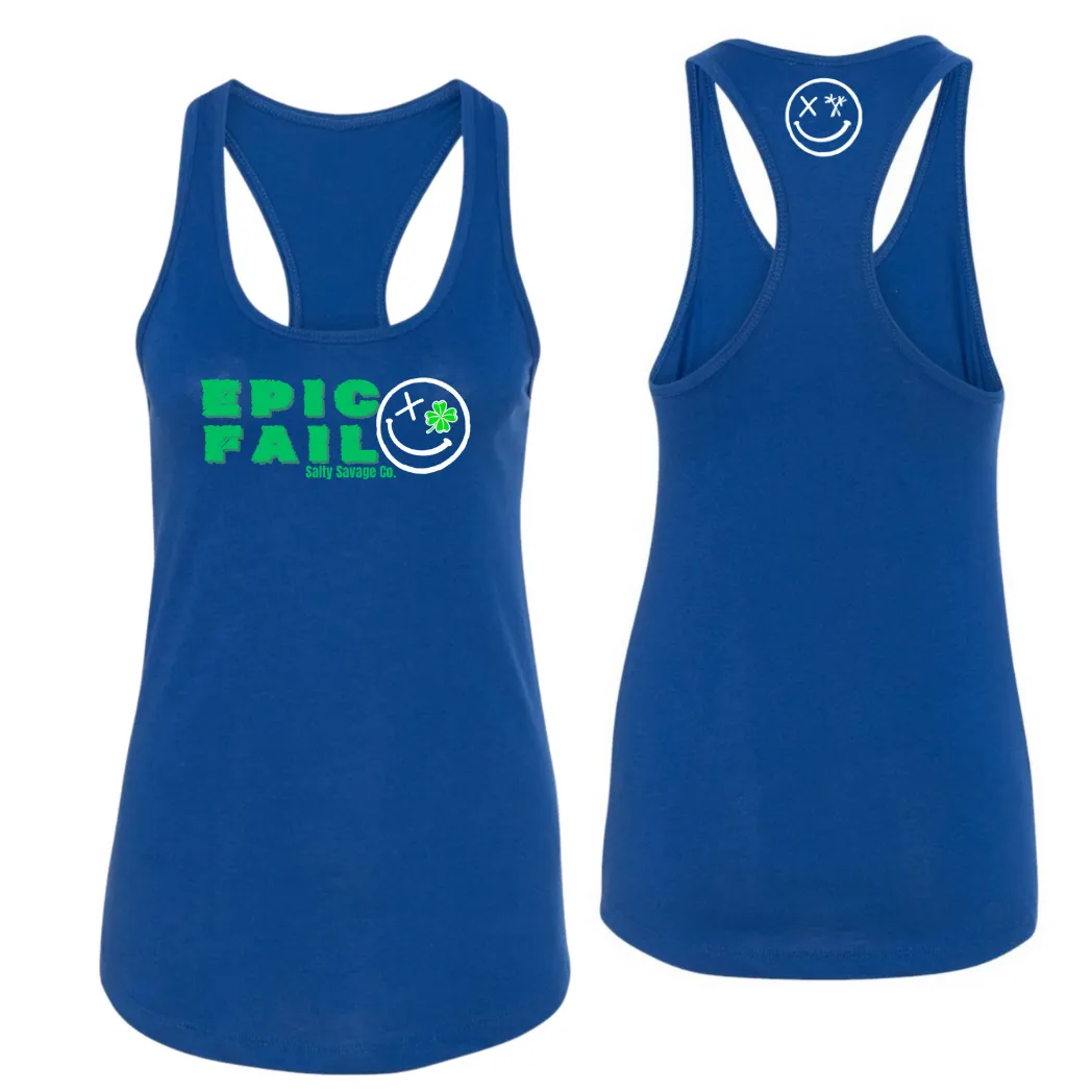 Ladies "EPIC FAIL" Racerback Tank | Green | St. Patrick’s Day