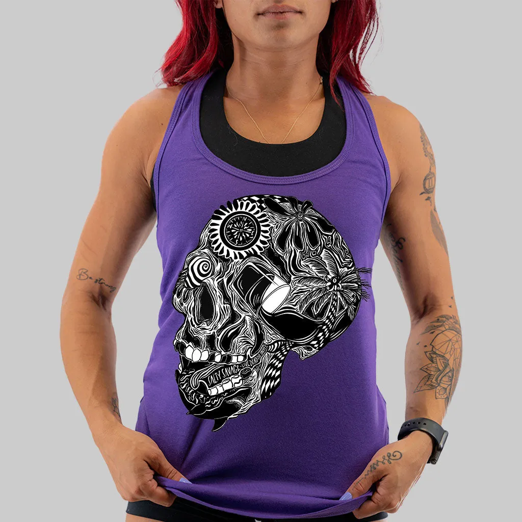 Ladies "Out of My Mind Skull" Racerback Tank