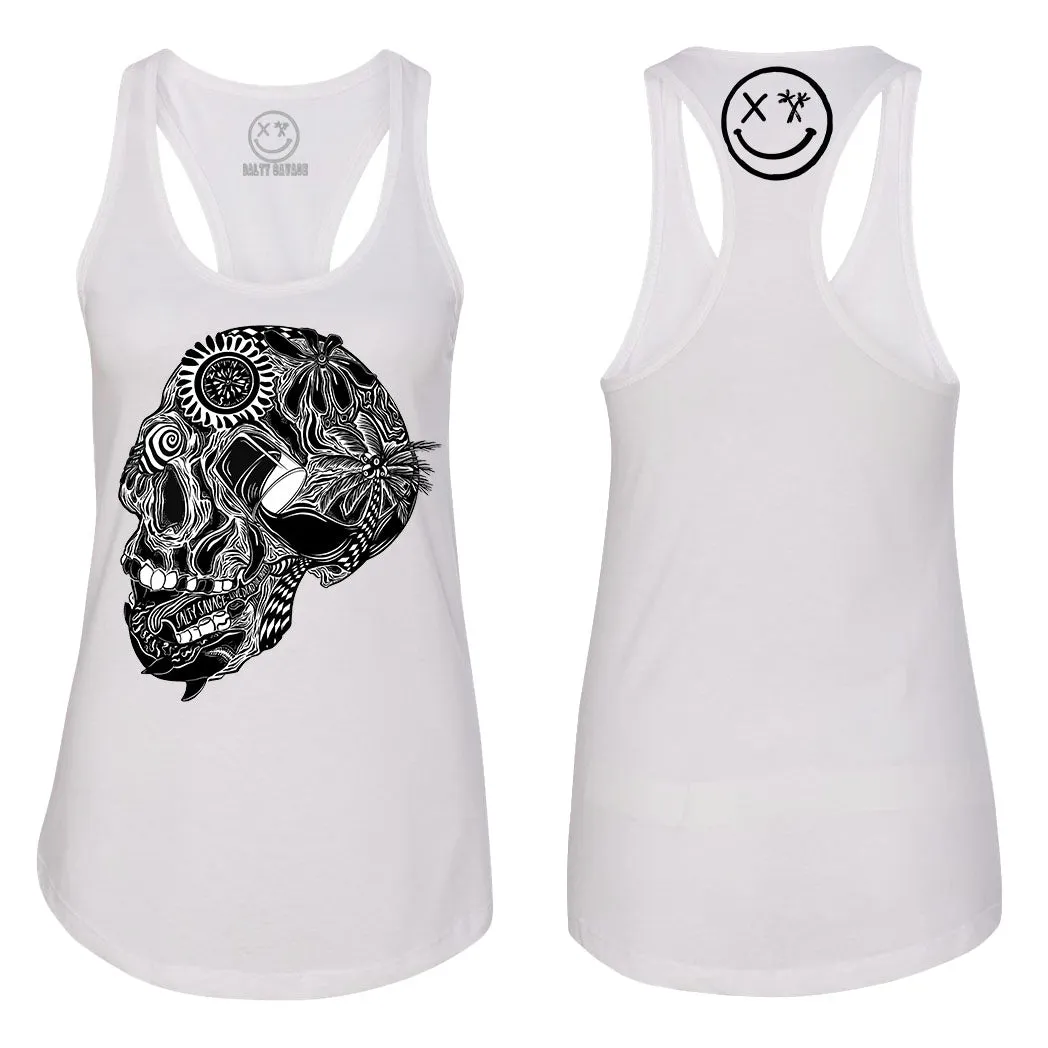 Ladies "Out of My Mind Skull" Racerback Tank