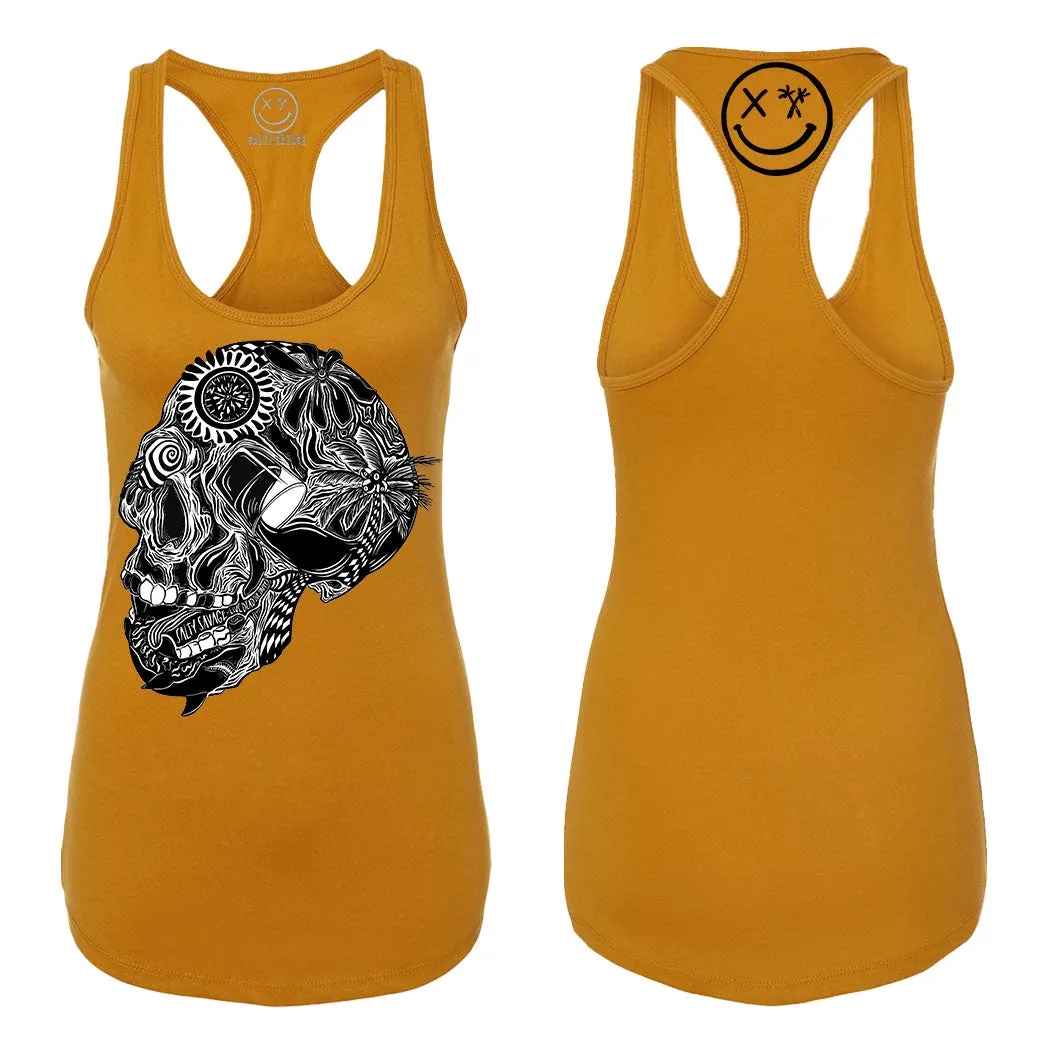 Ladies "Out of My Mind Skull" Racerback Tank