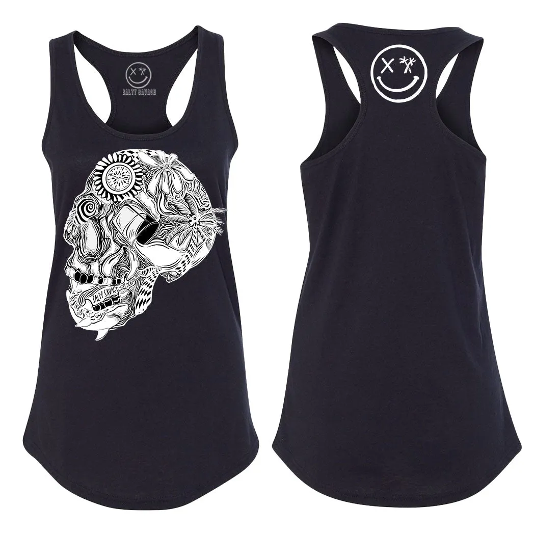 Ladies "Out of My Mind Skull" Racerback Tank