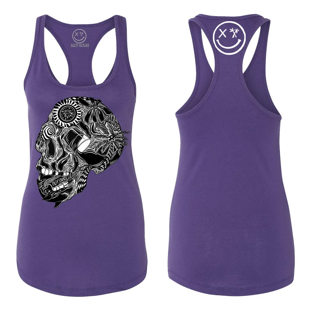 Ladies "Out of My Mind Skull" Racerback Tank