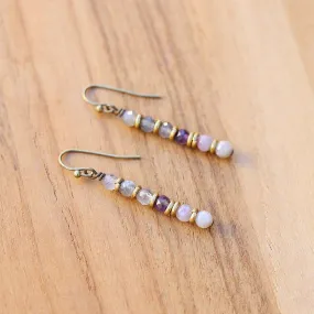 Lepidolite and Labradorite Earrings