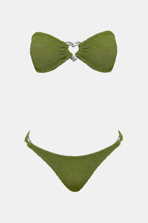 Leya Bikini - Metalic Moss