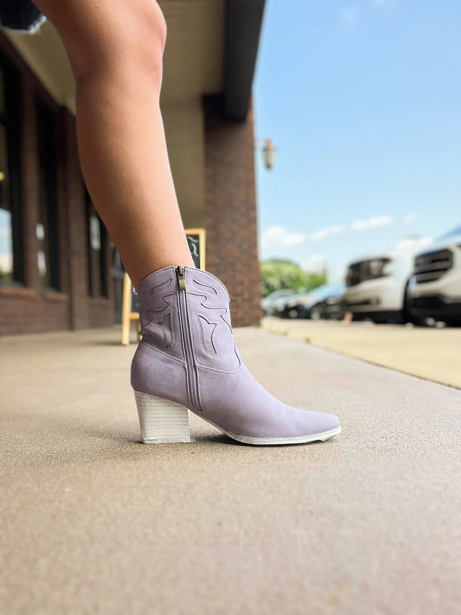 Little Suede Booties- Lilac