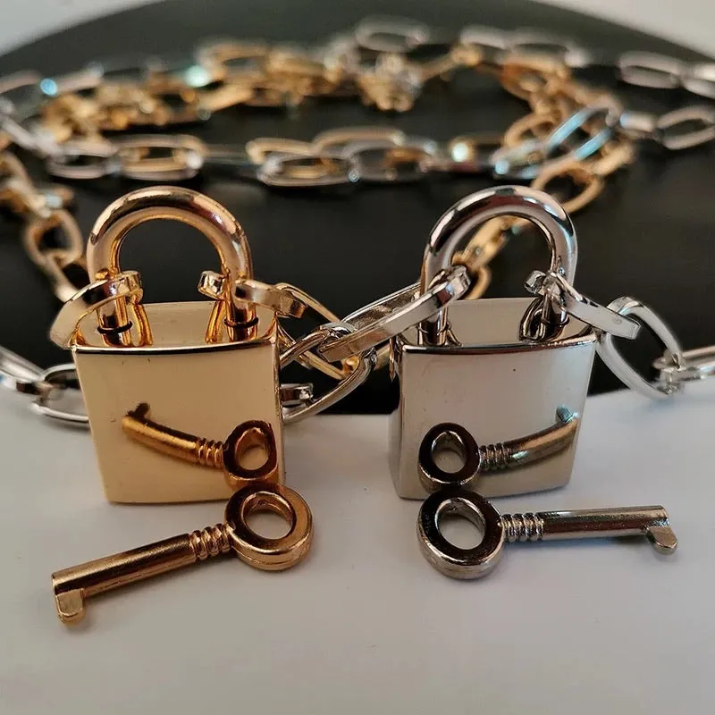 Lock and Key Chain Necklace