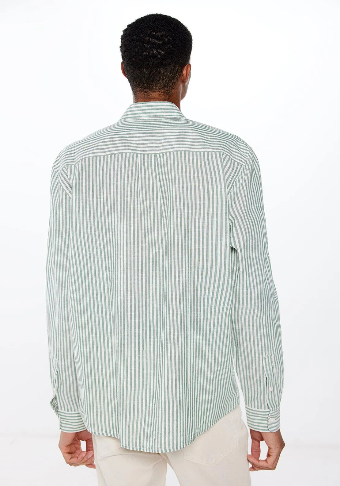 Long Sleeve Stripe Shirt - Green