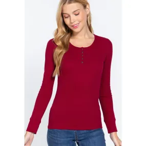 Long Slv Scoop Neck Thermal Top