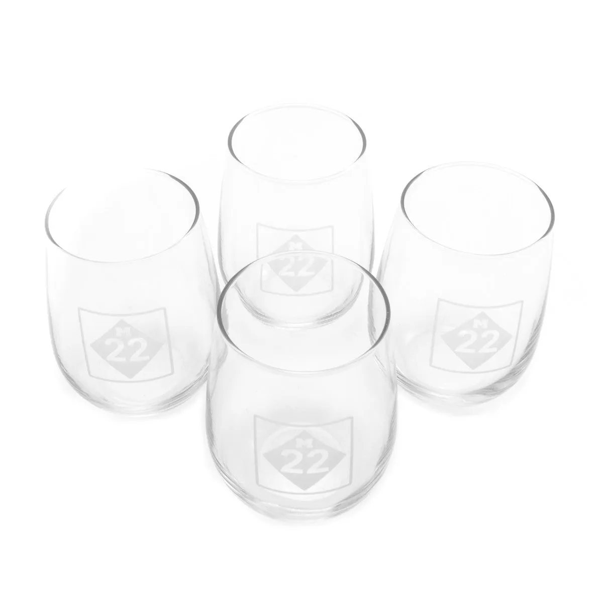 M22 STEMLESS WINE GLASS SET OF FOUR