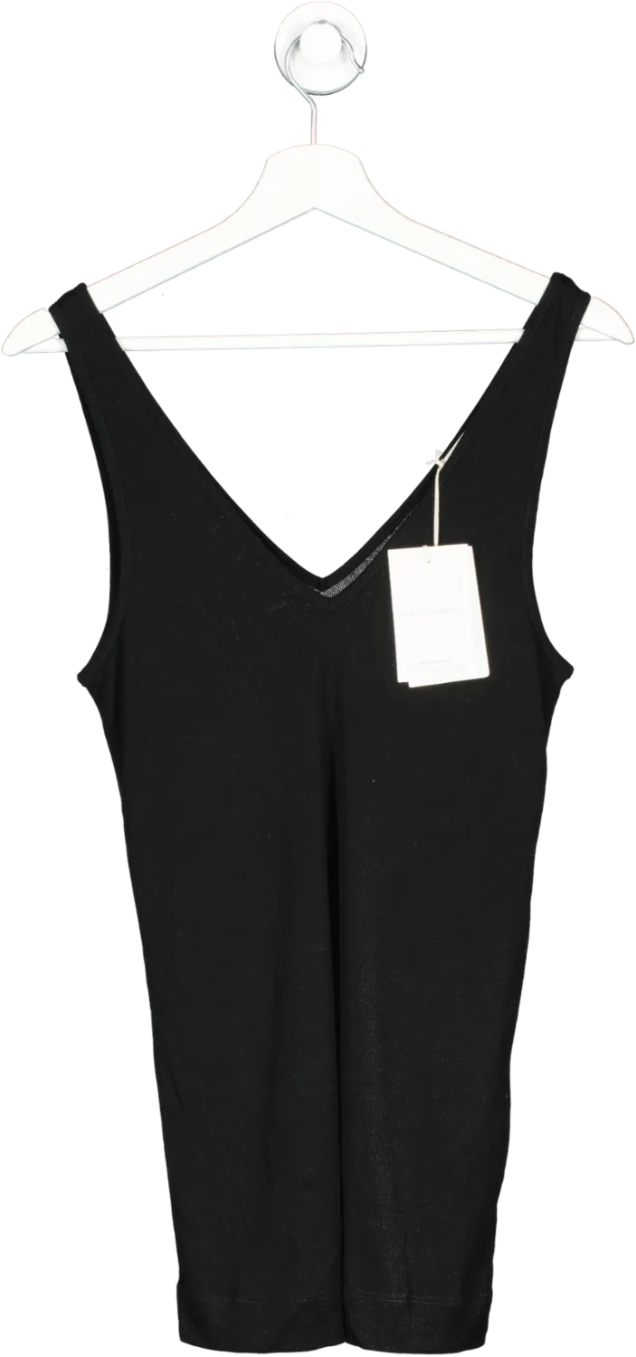 Malene Birger Black Longline Tank Top UK M