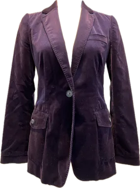 Massimo Dutti Purple Velvet Blazer, XS/S