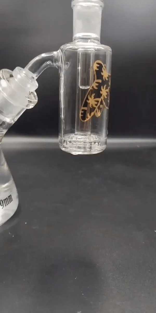 MAV 18 x 9mm Golden Palms Beaker Bong   Ash Catcher Combo