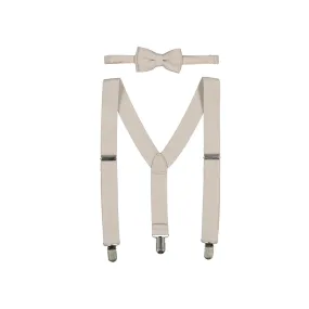 Mayoral Beige Bowtie & Suspenders Set_ 10738-39